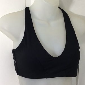 Athleta triangle bikini top D-DD Black New